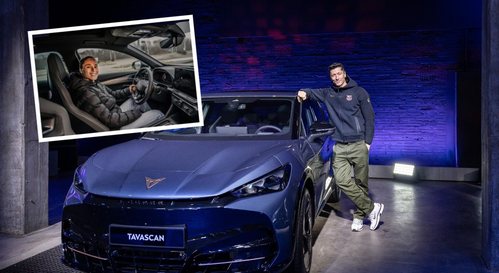 Ewa Pajor i Robert Lewandowski mają podobne służbowe auto