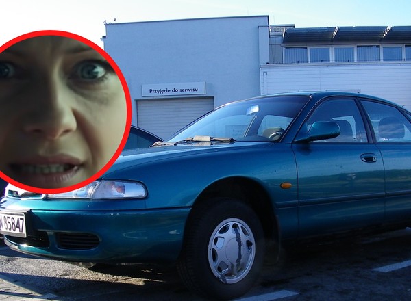 Mazda 626, którą Hanka z "M jak miłość" wjechała w kartony. Można ją kupić