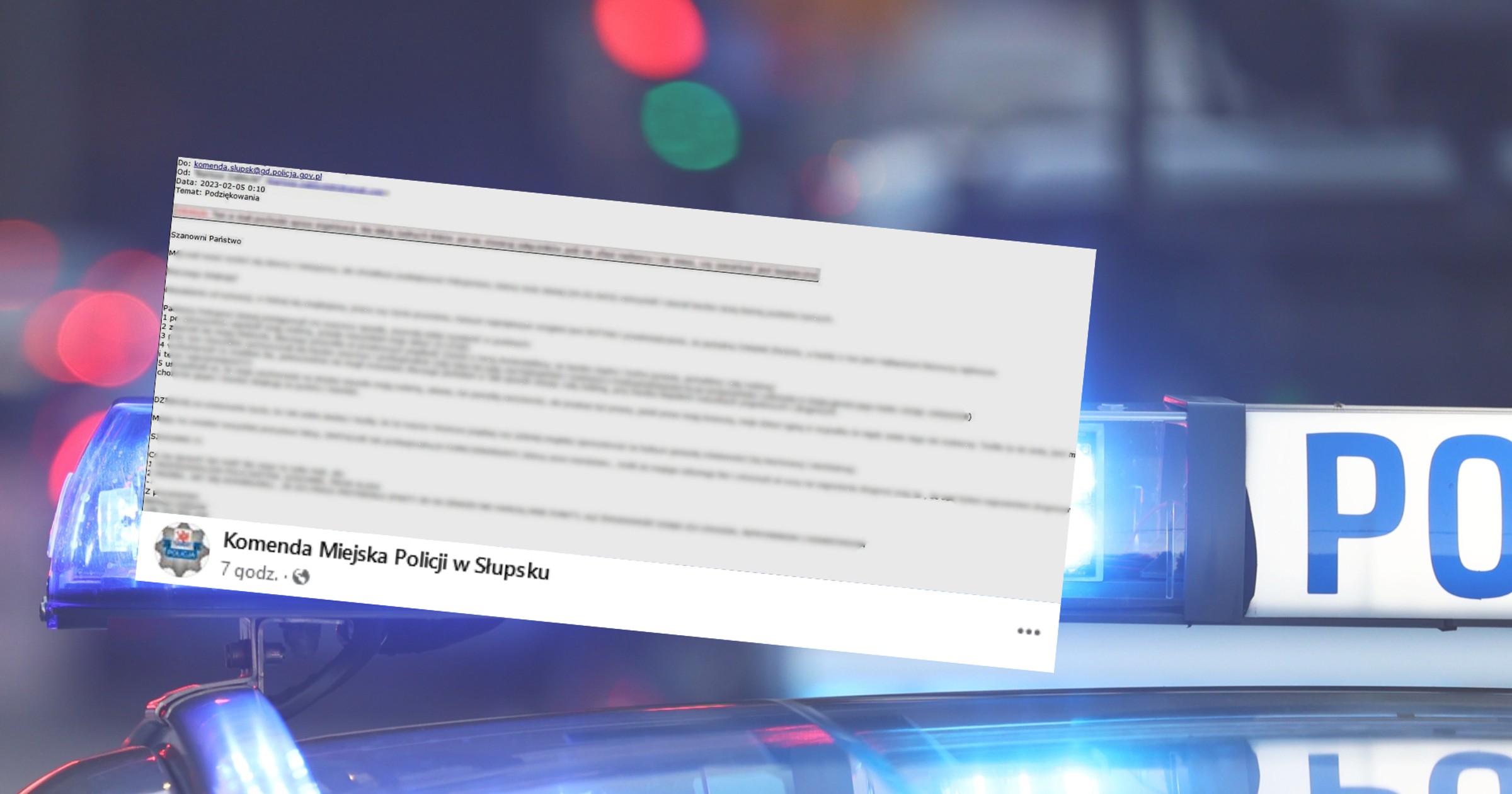 Mężczyzna przemyślał swoje zachowanie (fot. screen Facebook/Komenda Miejska Policji w Słupsku)