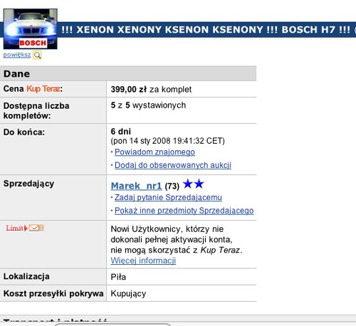 To nie są ksenony Boscha!