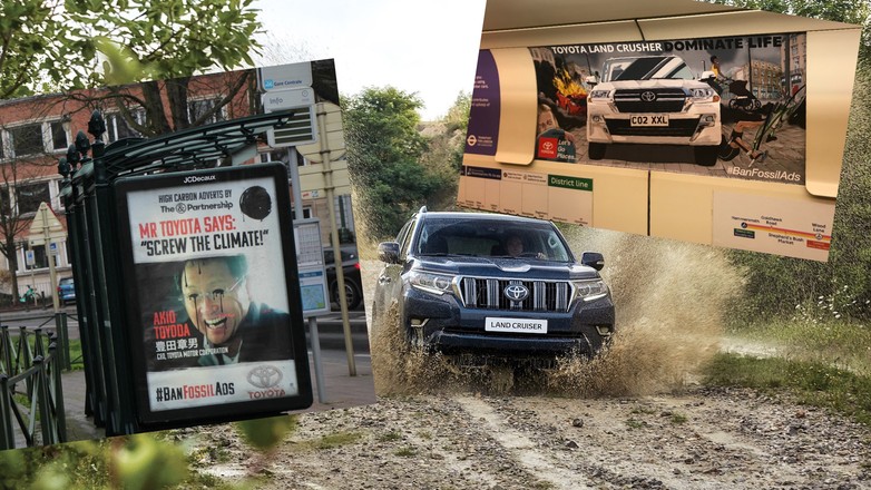 Aktywiści rozwiesili bilbordy atakujące firmy motoryzacyjne