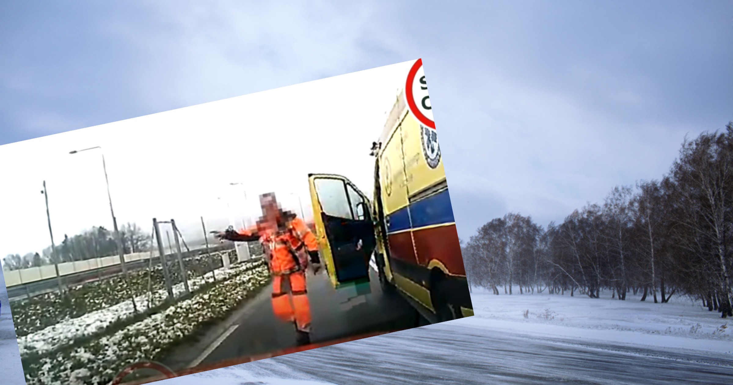 Kierowca karetki złamał przepisy, a potem nagle zatrzymał się i wyskoczył z auta [WIDEO] (fot. Youtube/STOPCHAM)