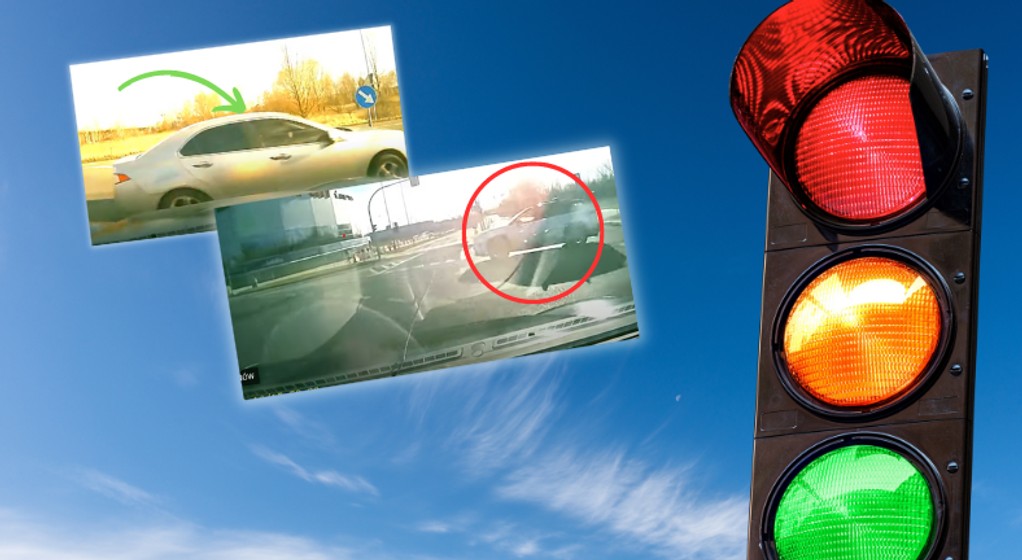 Takiej "jazdy" autor nagrania się nie spodziewał (Screen: YouTube/bandyta.z.kamerka)