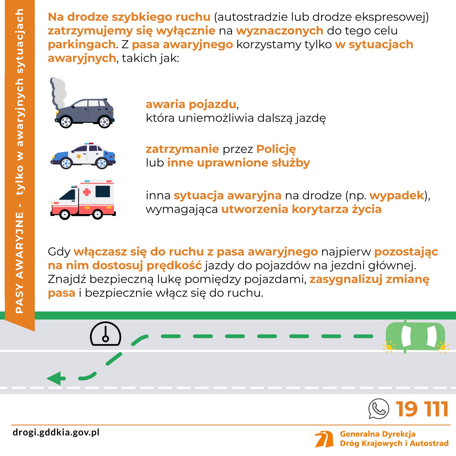 PASY AWARYJNE - tylko w awaryjnych sytuacjach
