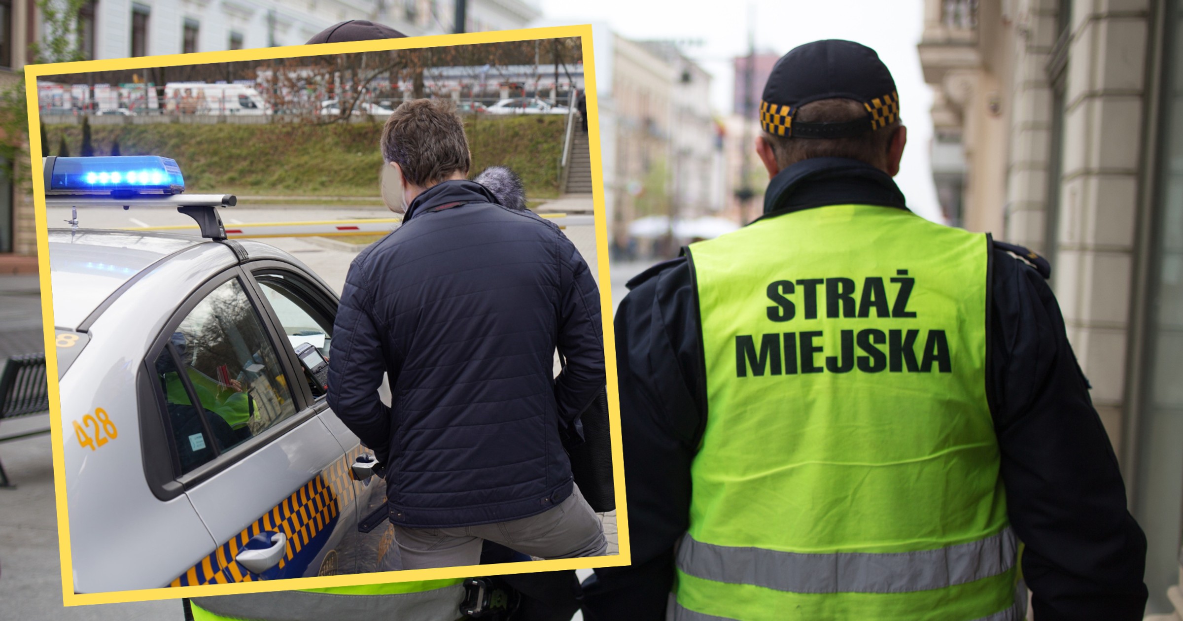Straż miejska ukarała mandatem mężczyznę, który wyrzucił opony pod budynkiem PSZOK-u (screen: strazmiejskakrakow/Facebook)