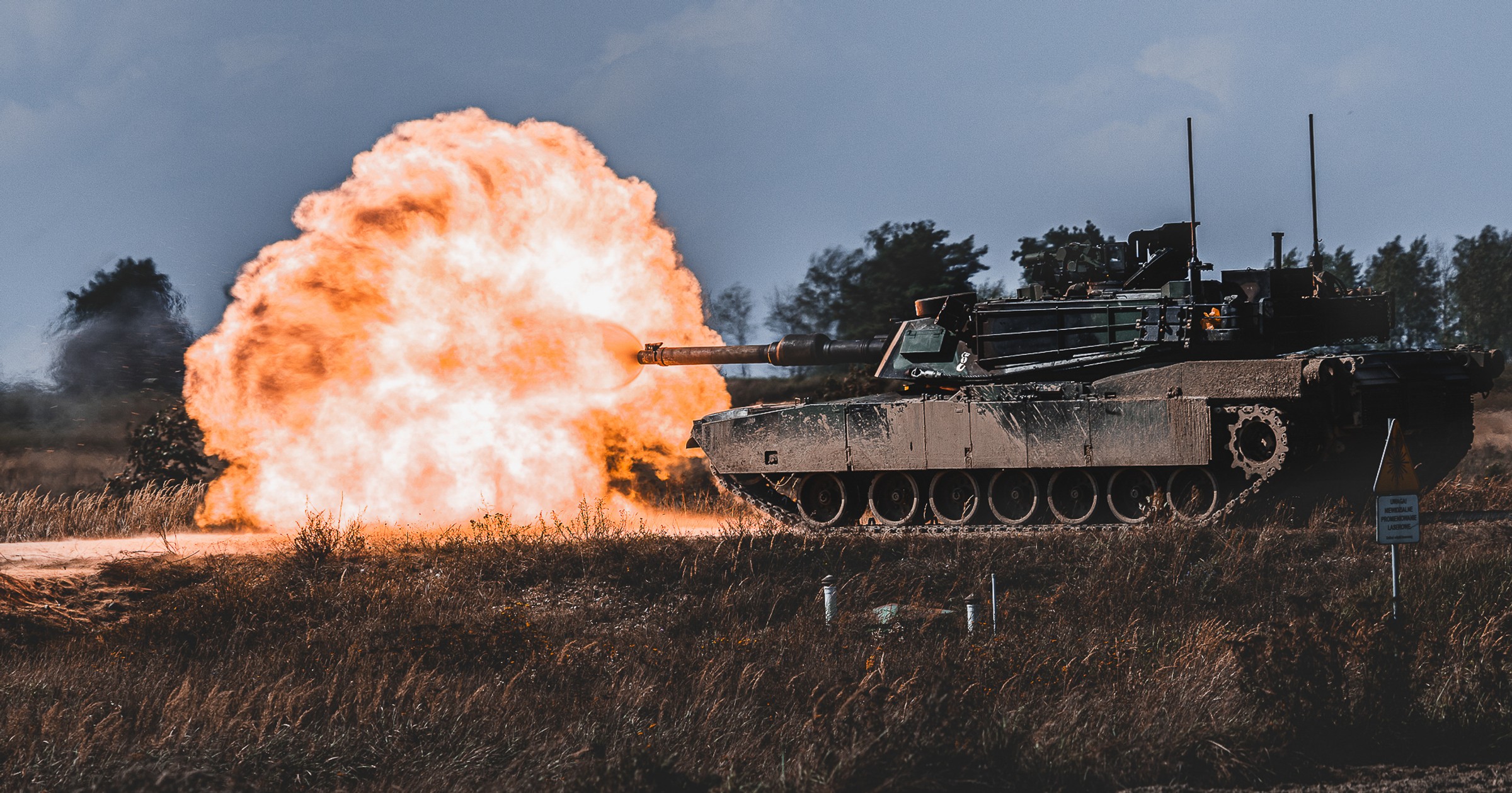 Czołg Abrams na poligonie