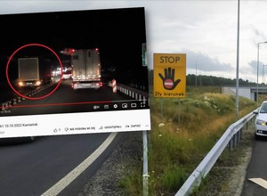 Przez 24 km ostrzegał kierowców "długimi", bo jechał TIR-em pod prąd [WIDEO]