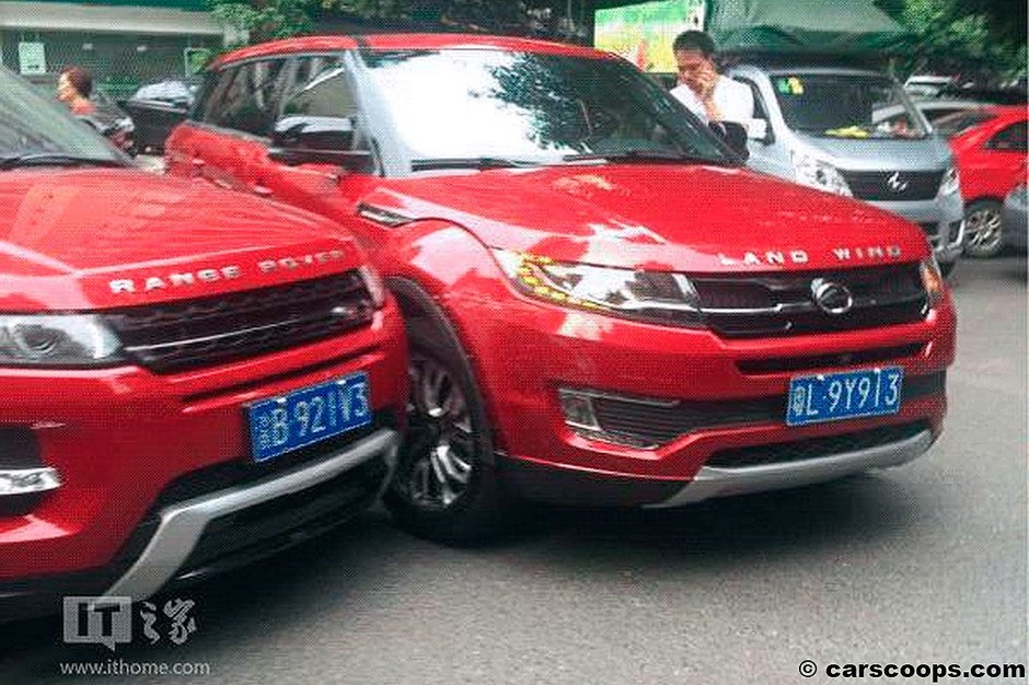 Range Rover Evoque zderzył się z LandWindem X7