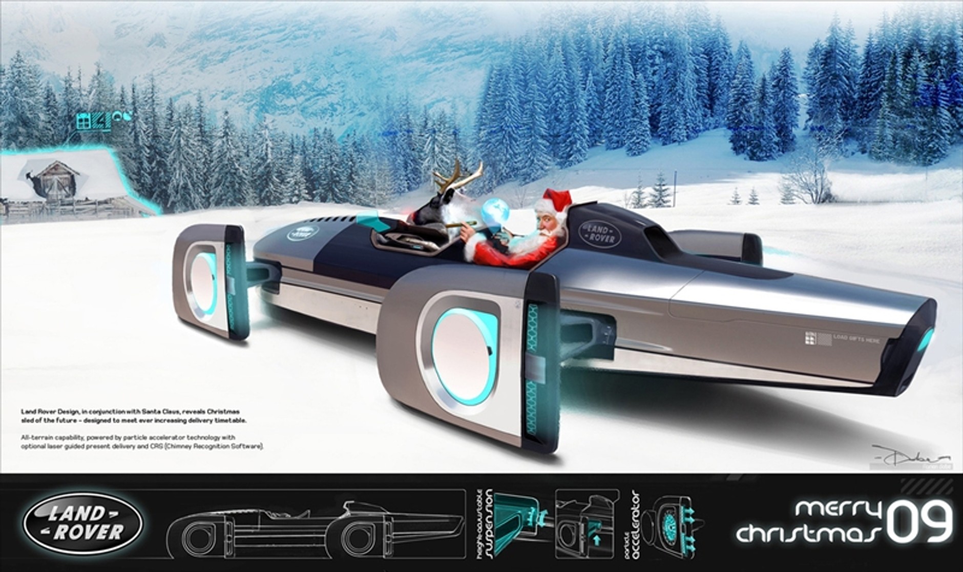 Land Rover i Jaguar zaprojektowały sanie dla św. Mikołaja