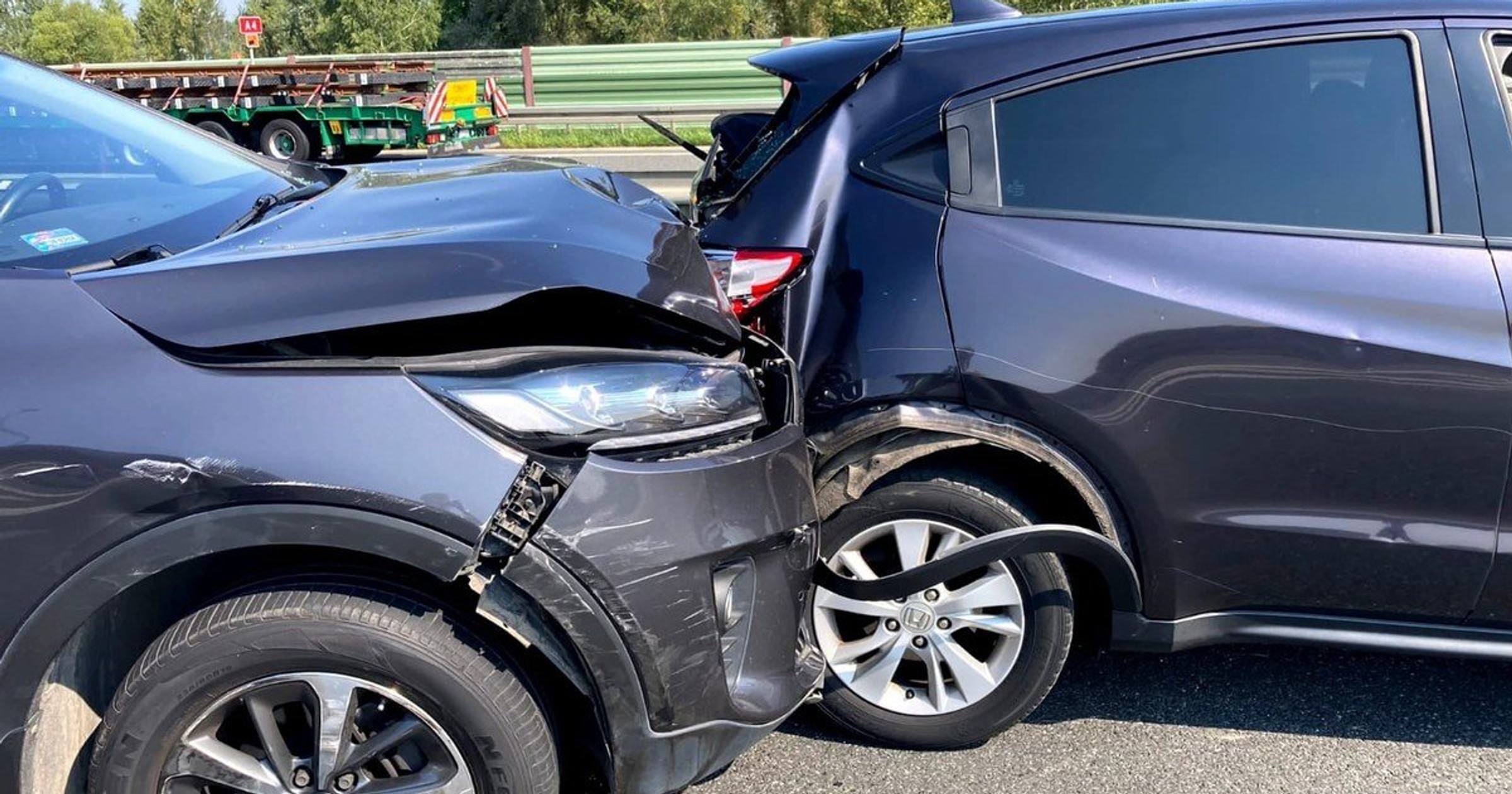Kolizja na autostradzie A4