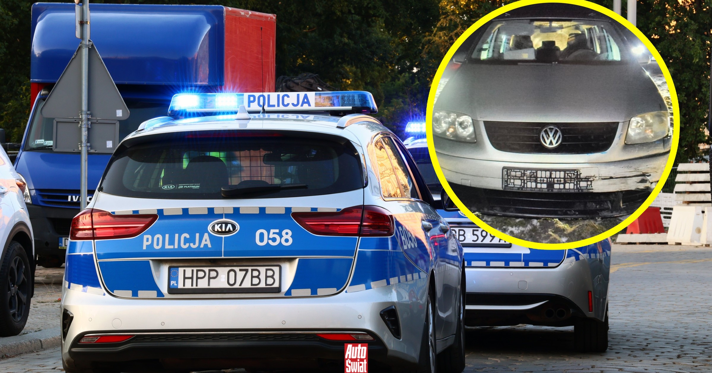 16-latek nie zatrzymał się do kontroli i staranował radiowóz. Policjanci ścigali go przez trzy powiaty