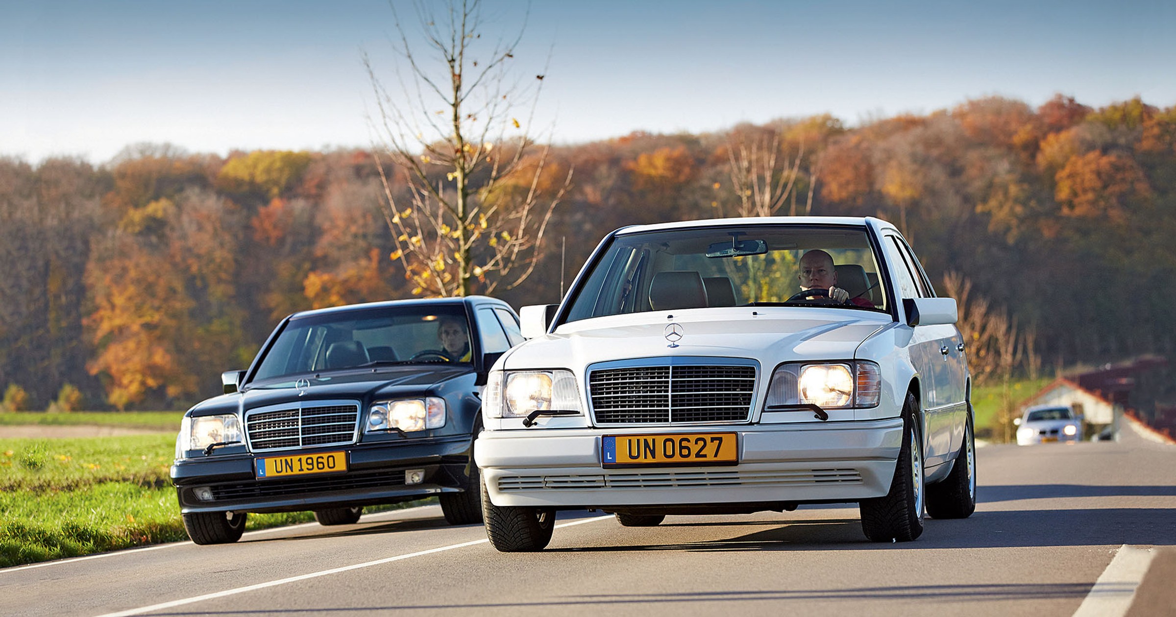Mercedes E250D kontra E60 AMG - pośpiech nie jest wskazany