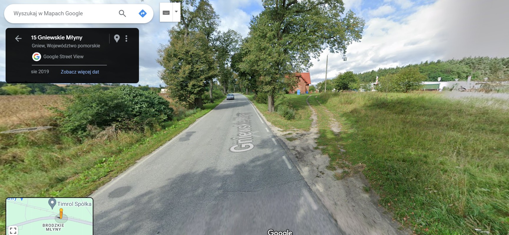 Droga nr 219 w Gniewie