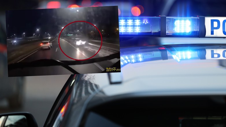 69-latek jechał pod prąd na drodze ekspresowej S5 (fot. screen: Facebook/Bydgoszcz998)