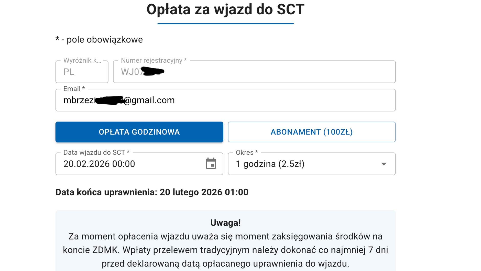 W Krakowie za wjazd do SCT nieuprawnionym samochodem trzeba zapłacić