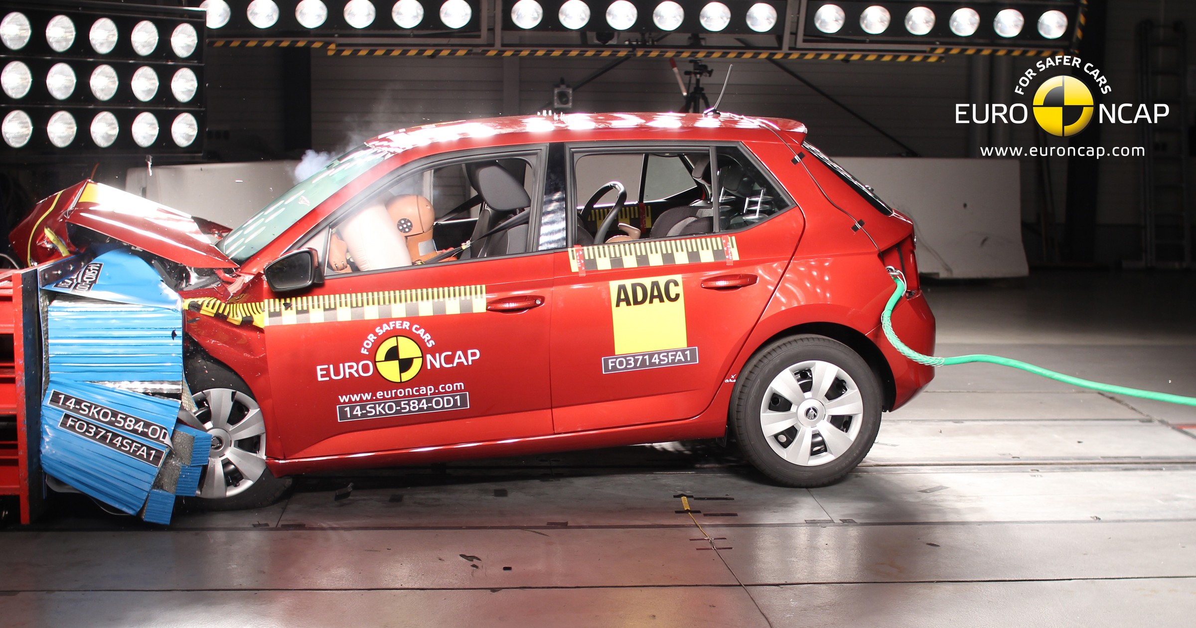 Skoda Fabia III w teście zderzeniowym EuroNCAP