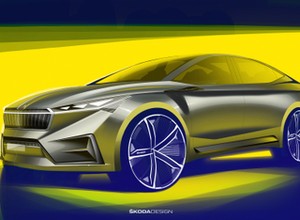 Elektryczna Skoda Vision iV na salonie w Genewie