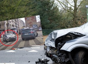 Doprowadził do stłuczki i uciekł z wygiętą maską. Nagranie tej sytuacji jednak nic nie dało