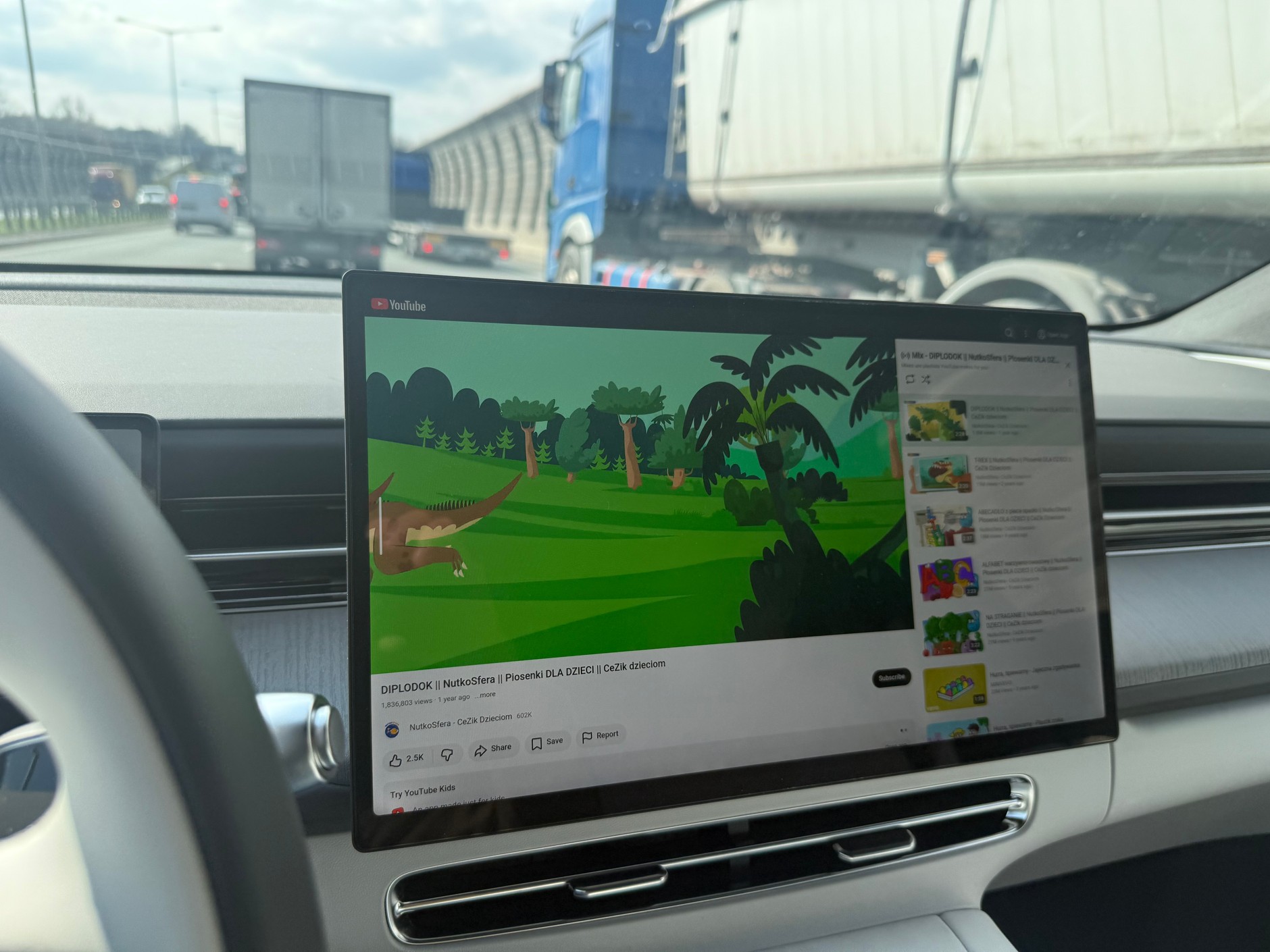 Działa podczas jazdy Youtube (jest do tego nawet apka), działa przeglądarka internetowa. I to jak działa!