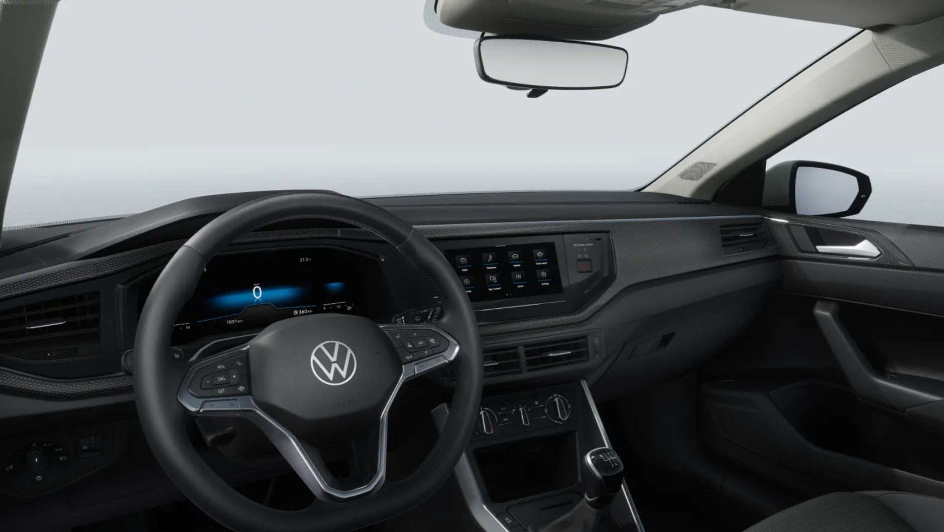 Wnętrze podstawowej wersji Volkswagena Polo