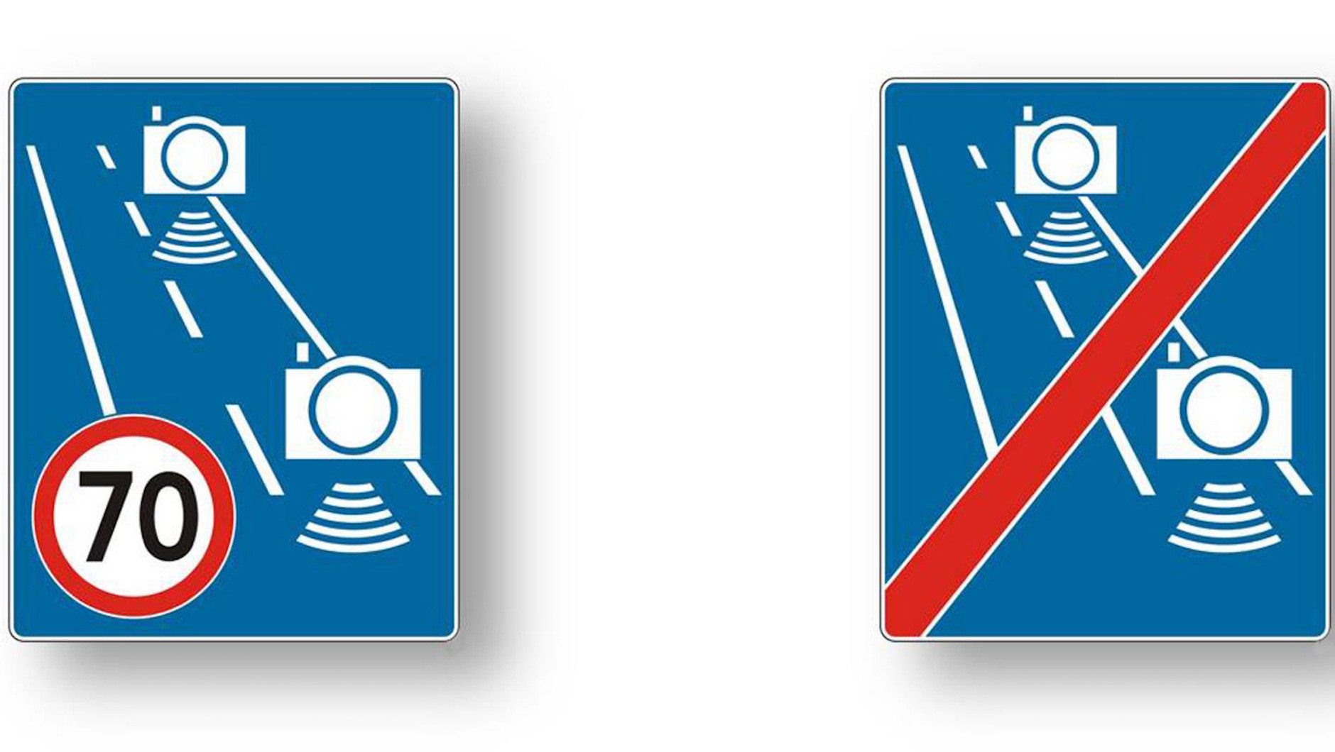 Tak oznakowane są odcinkowe pomiary prędkości