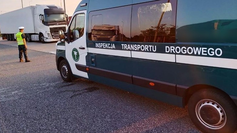 Kontrola ITD (autostrada A1 w pobliżu Torunia; sierpień 2024 r.)