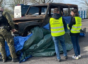 Straż Graniczna zatrzymała lawetę z nietypowym transportem