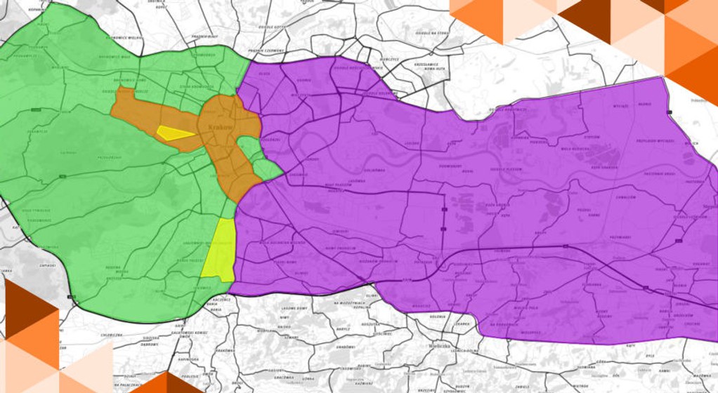 Kraków zostanie podzielony na pięć stref