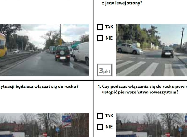 Test próbny na prawo jazdy - zestaw 8