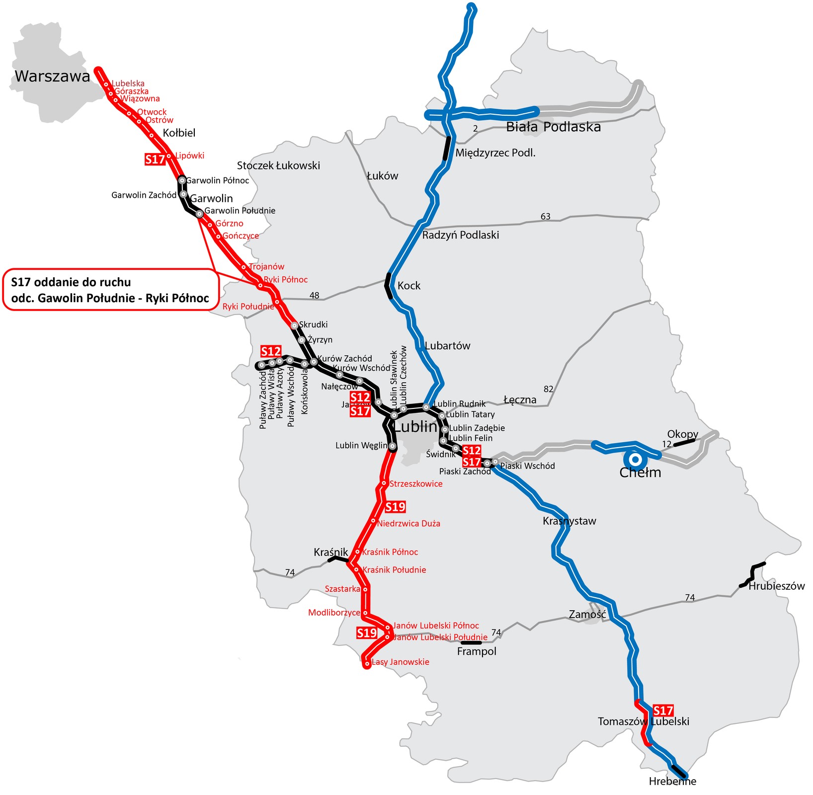 S17 Garwolin Południe - Ryki Północ