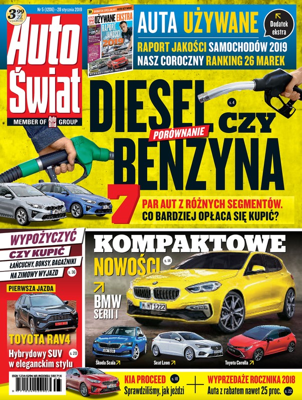 Auto Świat 5/19 - w tym roku na rynku pojawi się dużo nowych kompaktów