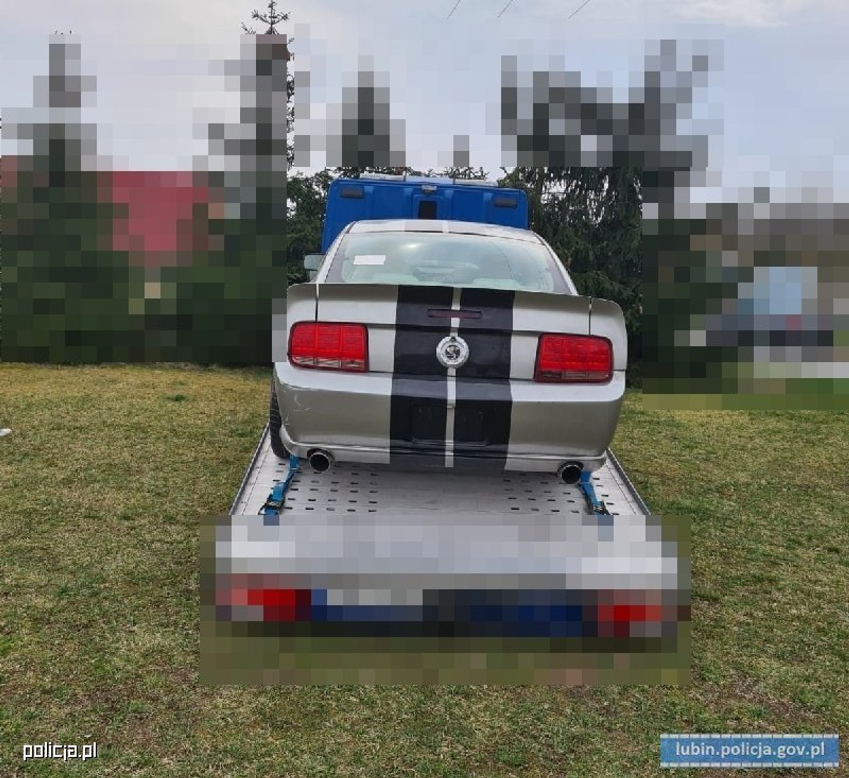 Policja odzyskała w lesie Mustanga i lawetę