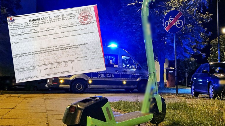 Hulajnoga elektryczna i mandat – za jazdę po alkoholu można zapłacić 2500 zł