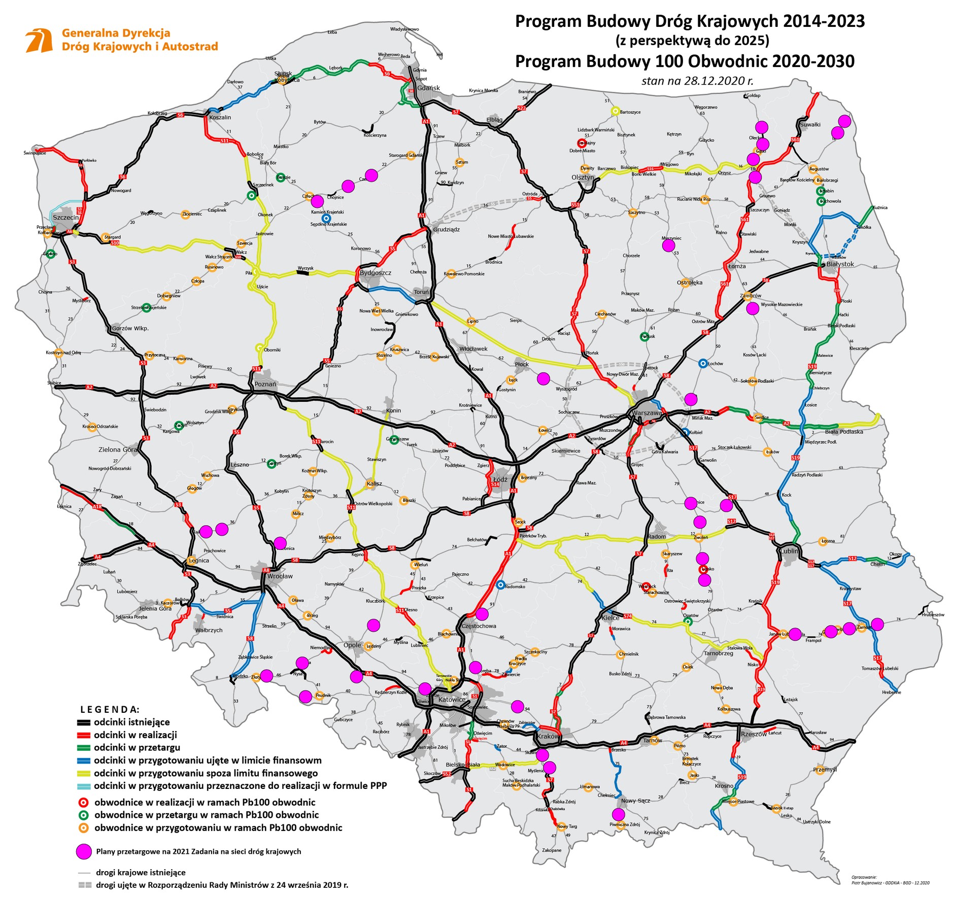 Rozbudowa dróg krajowych - plany na 2021 r.