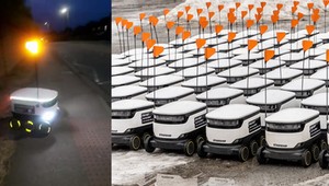 Robot dostarczający przesyłki miał problem na drodze. Nie zgadniesz, co zrobił! [Nagranie]