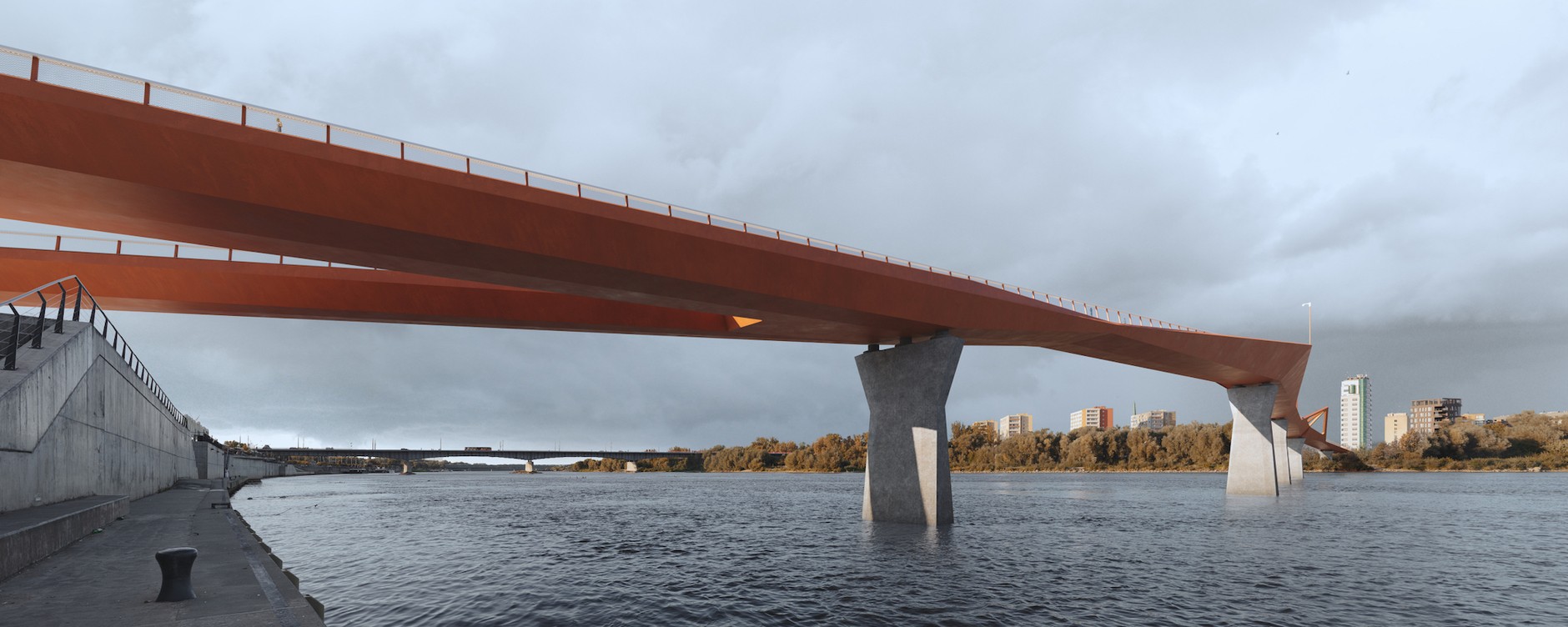 Kładka pieszo-rowerowa w Warszawie