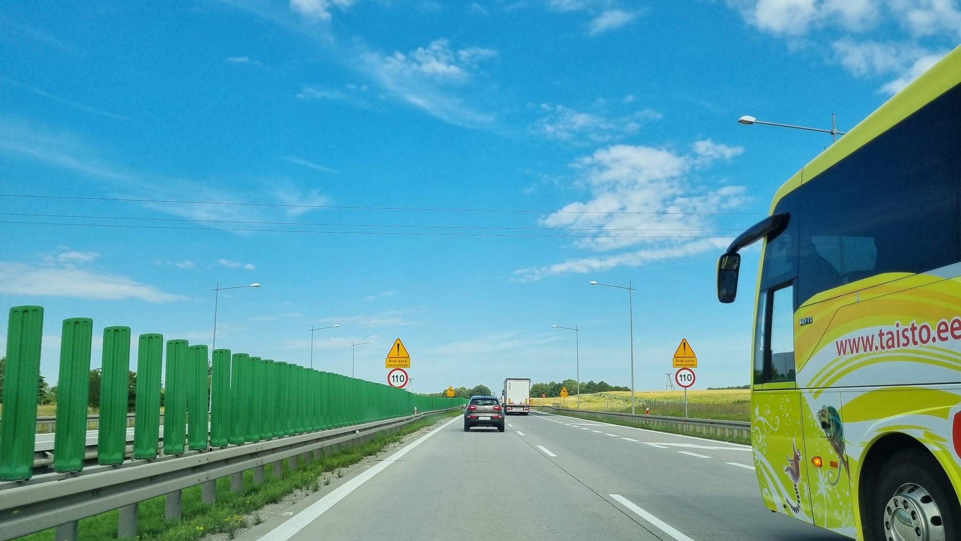 Autostrada A4 bez pasa awaryjnego