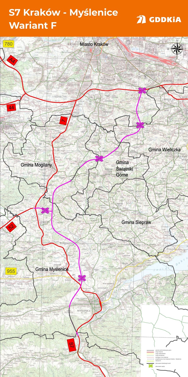 S7 Kraków-Myślenice. Wariant F