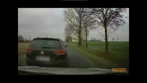 Złośliwie zahamował innemu kierowcy przed maską. Zdziwił się po wezwaniu policji [WIDEO]