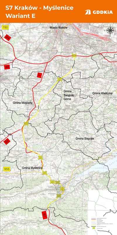 S7 Kraków-Myślenice. Wariant E
