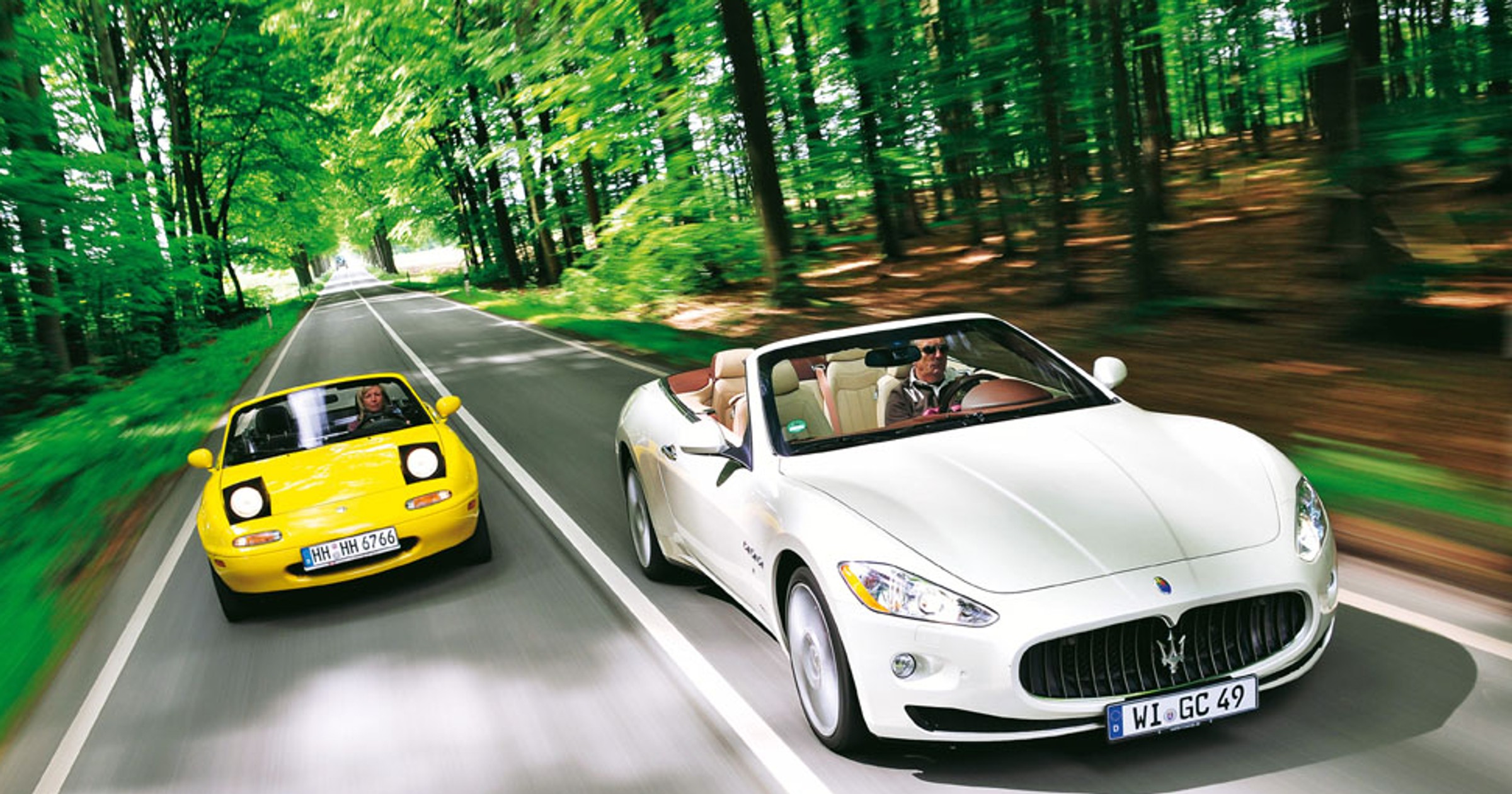 Czy kabriolet musi być drogi?  Mazda MX-5 kontra Maserati Grancabrio