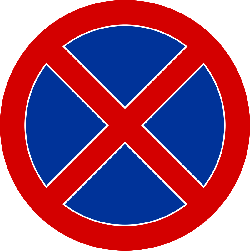 Znak B-36: zakaz zatrzymywania się