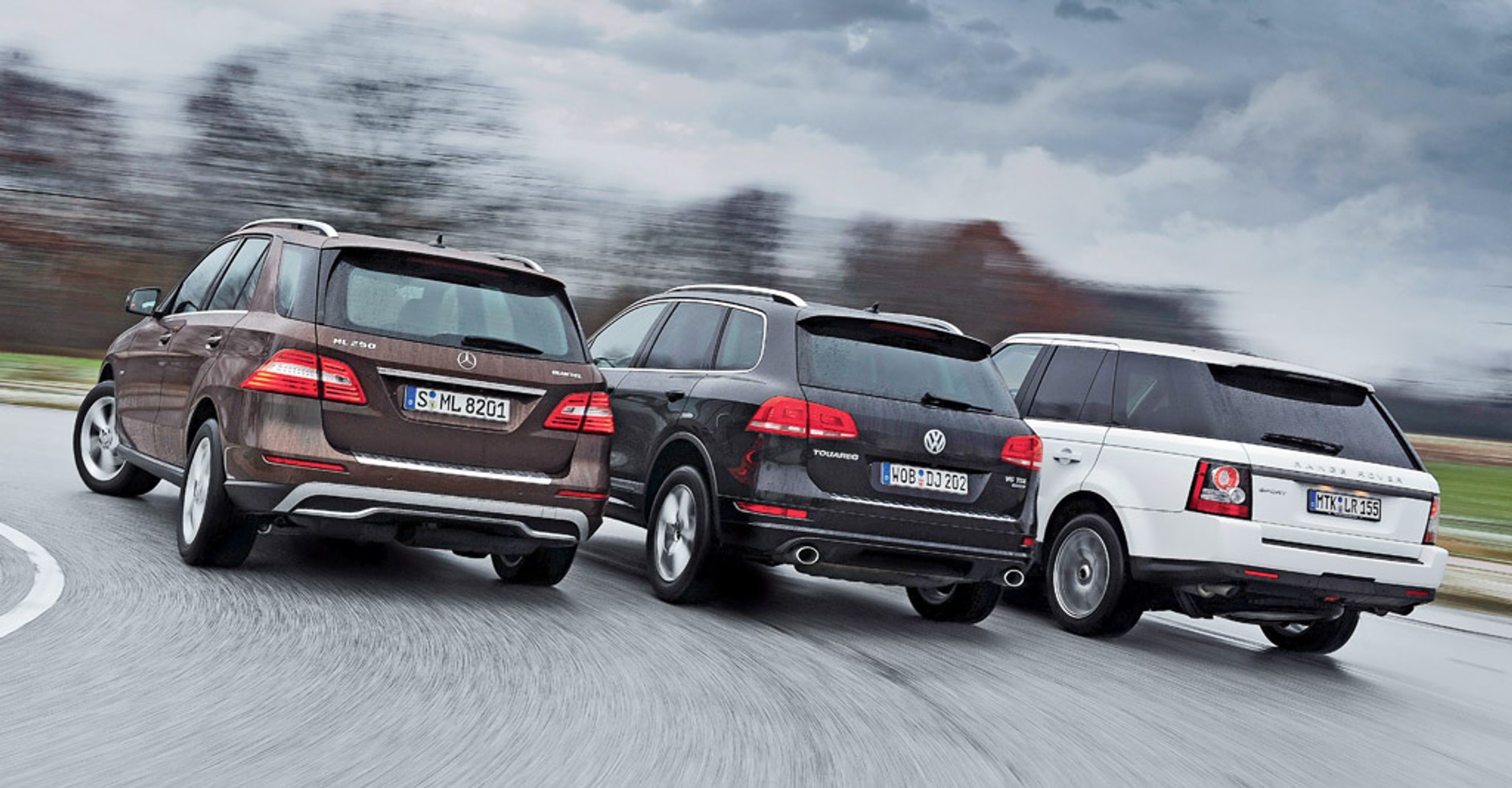 Mercedes ML kontra Range Rover Sport i Volkswagen Touareg: komfortowi podróżnicy