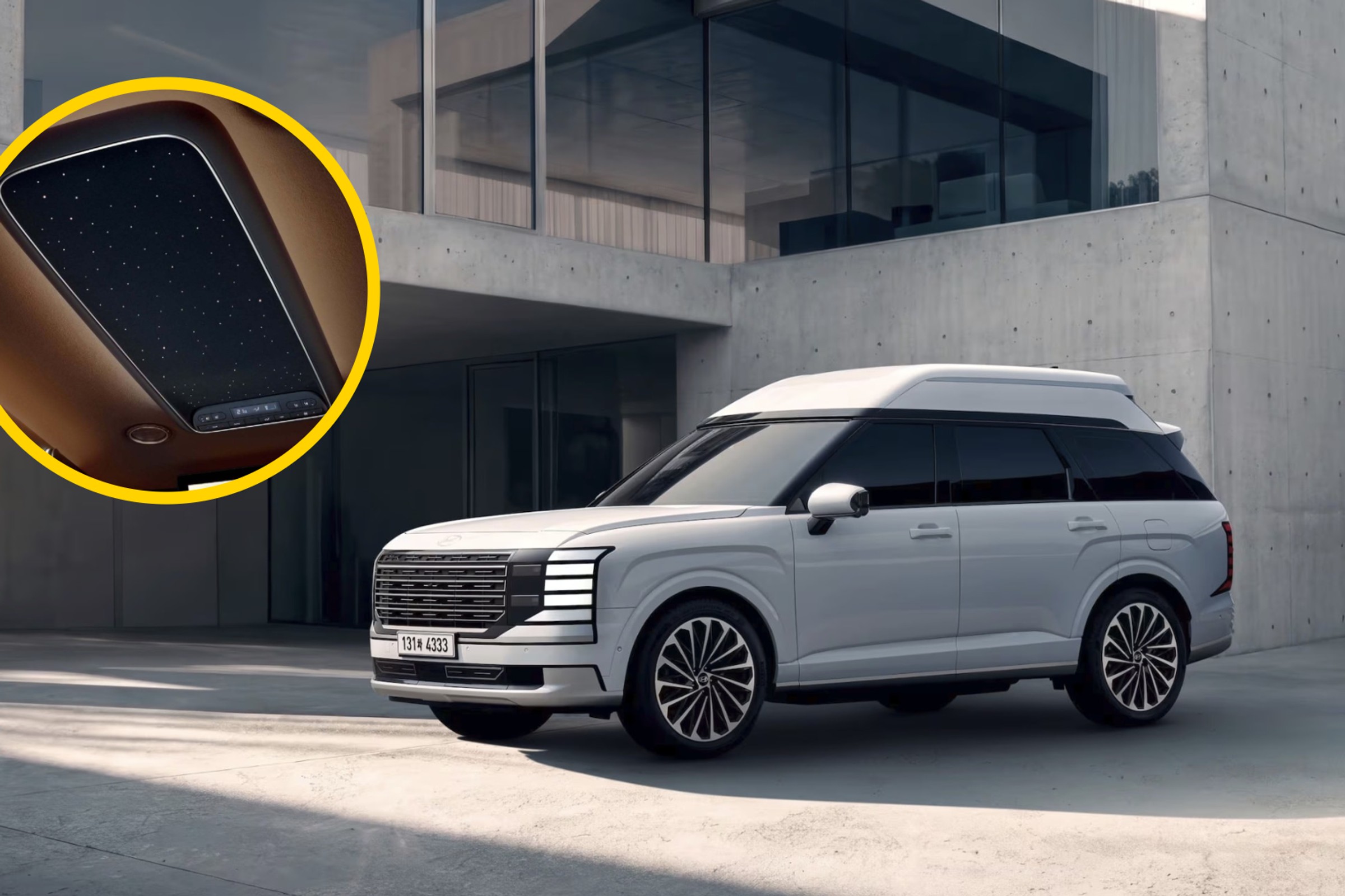 Nowy SUV Hyundaia ma na dachu opcjonalną narośl. Tak ma być bardzo luksusowo