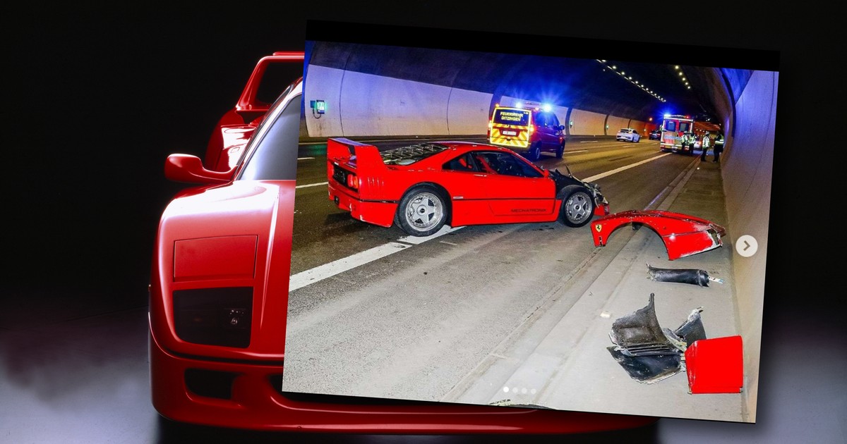 Rozbite w Niemczech Ferrari F40