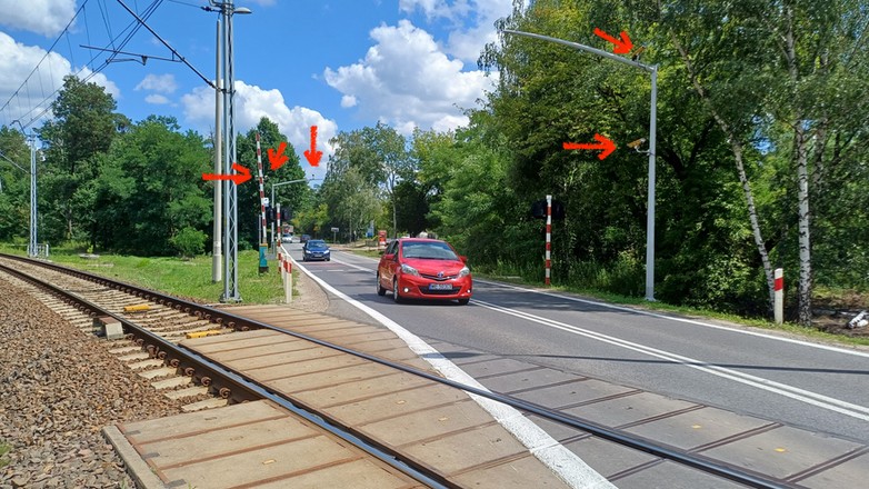 System RedLight na przejeździe kolejowym
