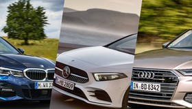 Od lewej: BMW serii 3, Mercedes klasy A i Audi A6