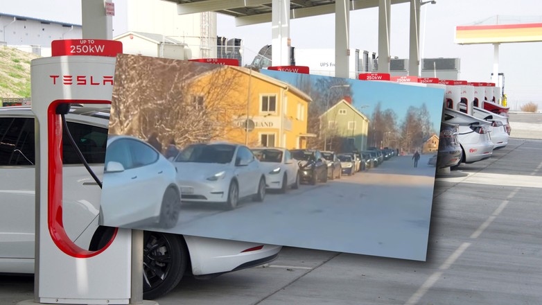 200 Tesli czekało na swoją kolej do ładowania. Wszystko przez konflikt producenta z pracownikami