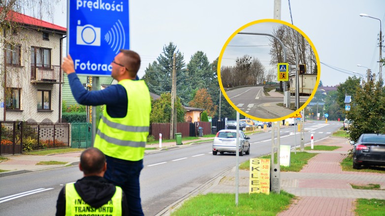 fotoradar w m Liśnik Duży