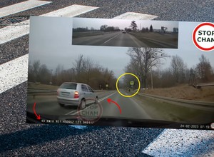 "Wyścig po utratę uprawnień". Policjant od razu wbiegł na drogę [WIDEO]